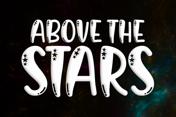 Above the Stars Display Font for Handmade Creators