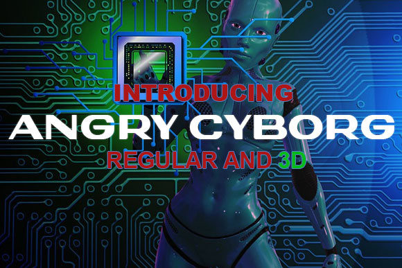 Angry Cyborg: A Futuristic Display Typeface for Bold Digital Branding