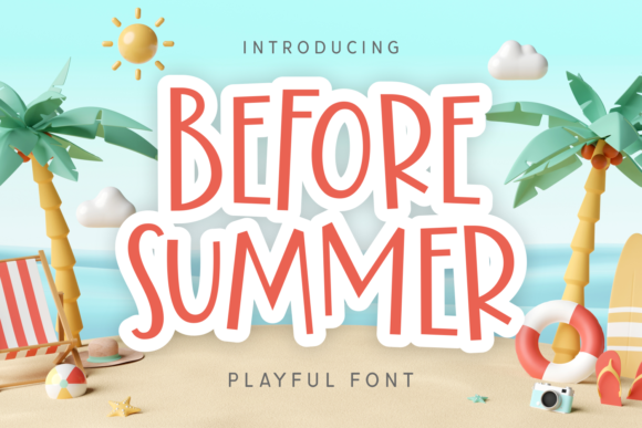 Before Summer Font: A Playful Display Typeface for Small Business Branding