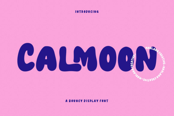 Calmoon: A Bouncy Handwritten Display Font for Editorial Warmth