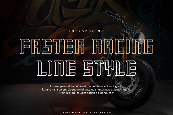 Faster Racing Line: A Bold Display Font for Digital Branding