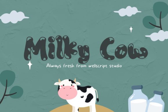 Milky Cow: A Playful Display Font for Digital Brand Moments